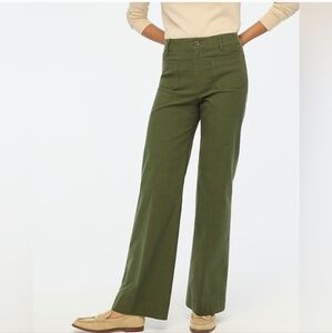 J. Crew Olive Wide Leg Pants